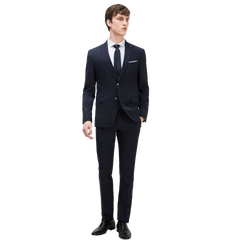 Textured 3 piece suit Classic button fastening Chest pocket with pocket square Pin detail on lapel